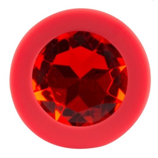 Butt Plug Silicone Colorful Joy Jewel Red