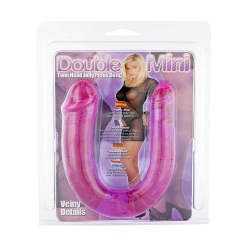Dildo Dublu Femei Double Mini Dong Clear Lavender 30 Cm