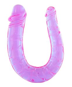 Dildo Dublu Femei Double Mini Dong Clear Lavender 30 Cm