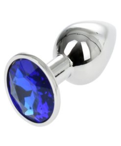 Dop Anal Metalic Small With Diamond Dark Blue