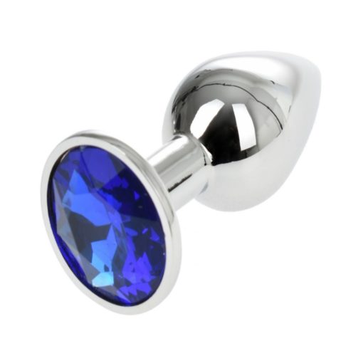 Dop Anal Metalic Small With Diamond Dark Blue