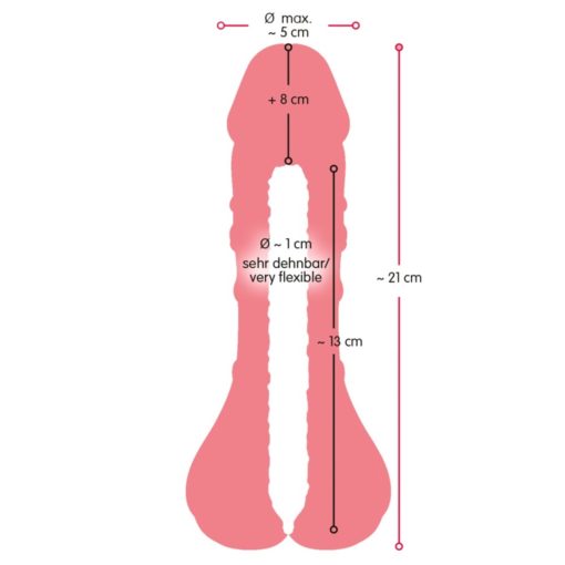 Extensie Penis Nature Skin 2 in 1 Masturbator Ass 21 cm