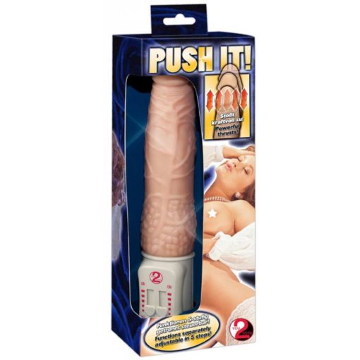 Vibrator Push it! cu Functie de Miscare Inainte Inapoi 28 cm