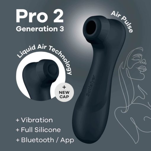 Stimulator clitoris smart Black Liquid Air - imagine 2
