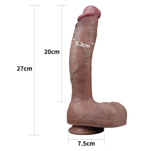 Dildo cu Ventuza Silicon Dublu Strat - imagine 3