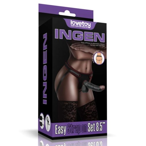 Strap On cu Dildo Easy Set 8.5 inch Black
