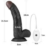 Strap On cu Vibratii Lovetoy Vibrating Easy Black 8.5 inch