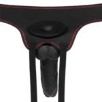 Strap On cu Vibratii Lovetoy Vibrating Easy Black 8.5 inch