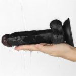 Strap On cu Vibratii Lovetoy Vibrating Easy Black 7.5 inch