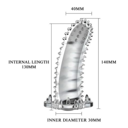 Brave Man Penis Sleeve Clear 1 Prelungitor Penis 14 cm