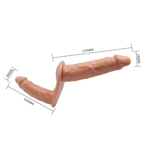 Strap On Dublu Femei Ultra Passionate Harness Double Dildos 14 cm