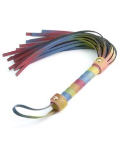 Bici Fetish Spectra Bondage Flogger Rainbow