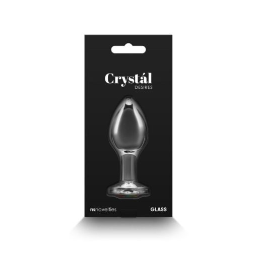 Butt Plug Sticla Crystal Desires Rainbow Gem M