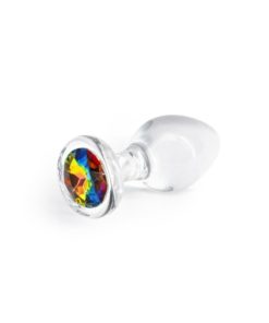 Butt Plug Sticla Crystal Desires Rainbow Gem M