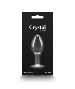 Butt Plug Sticla Crystal Desires Red Heart M