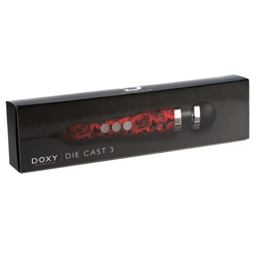 Doxy Die Cast 3R Rechargeable Wand Massager Rose Pattern