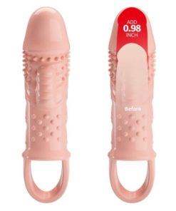 Extensie Penis cu Vibratii Pretty Love Cecelia Flesh 18 CM