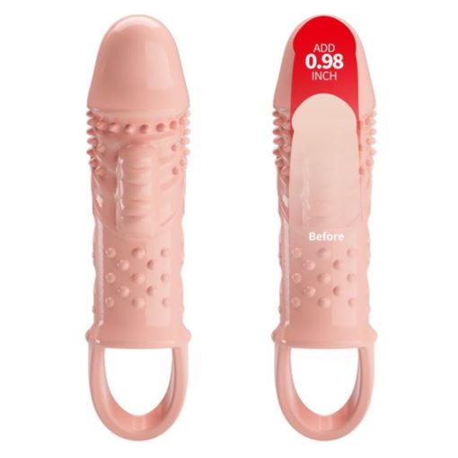Extensie Penis cu Vibratii Pretty Love Cecelia Flesh 18 CM
