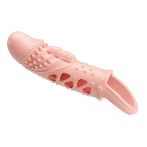 Extensie Penis cu Vibratii Pretty Love Cecelia Flesh 18 CM