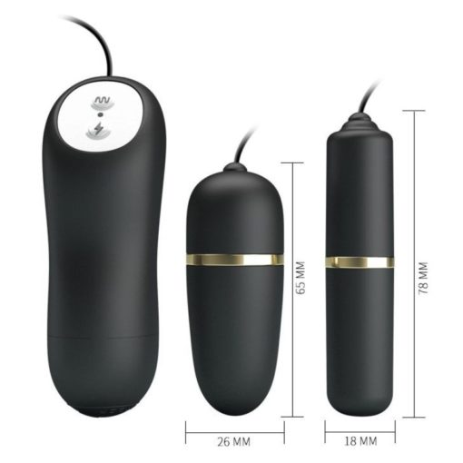 Ou Vibrator cu Electrosocuri Pretty Love Double Vibro Bullets Electrostim