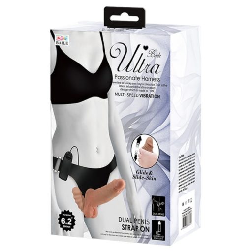 Strap On Dublu Femei cu Vibratii Ultra Passionate Harness 7