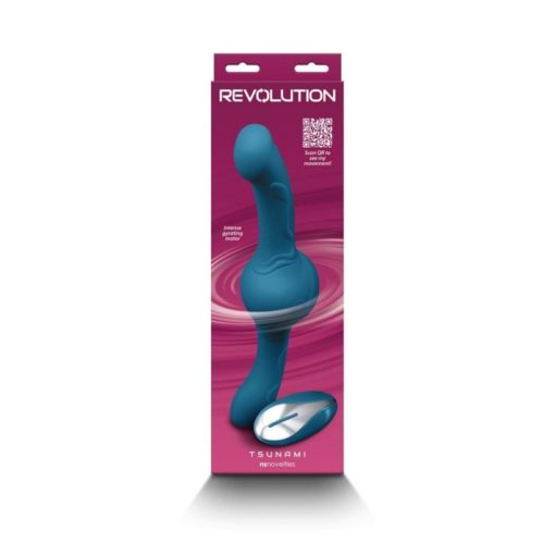 Vibrator Dublu Punctul G Revolution Tsunami Teal - imagine 3