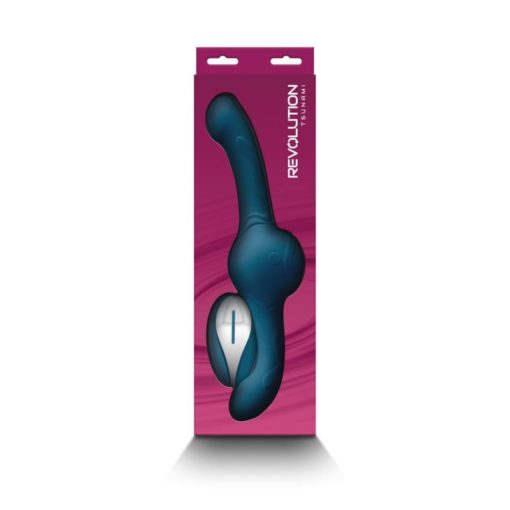 Vibrator Dublu Punctul G Revolution Tsunami Teal - imagine 4