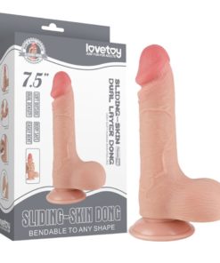 Dildo Realistic Sliding Skin Dual Layer Dong Lovetoy 20 cm