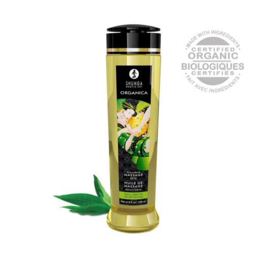 Shunga Orcanica Green Tea Ulei de Masaj cu Ceai Verde 240 ml