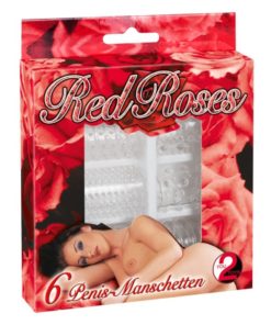 Red Roses Set Mansoane pentru Penis cu Striatii 6 buc