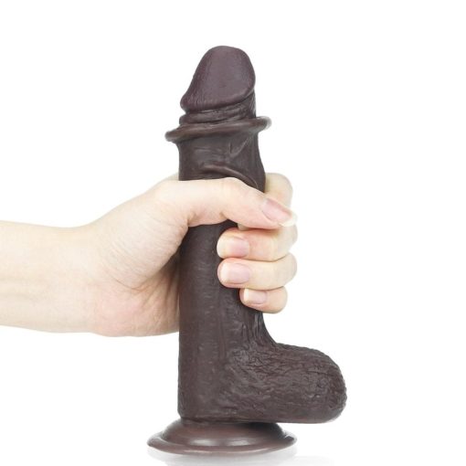 Dildo Sliding Skin Dual Layer Dong Lovetoy 18 cm Brown