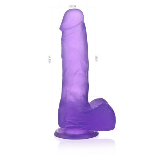 Dildo Jelly Studs Purple 17 cm - imagine 3