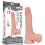 Dildo Dual Layer Sliding Skin Whole Testicle 22 cm