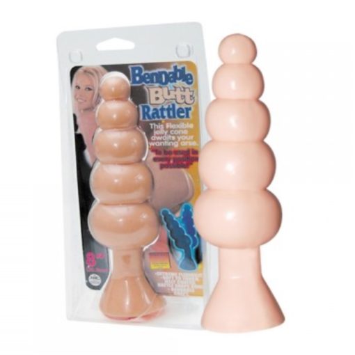 Butt Plug Bendable Butt Rattler Flesh 20 cm