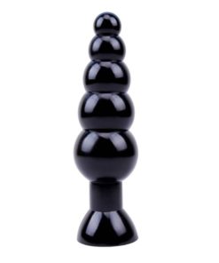 Butt Plug in Forma de Bile Anale Black Mont Beads 19 cm