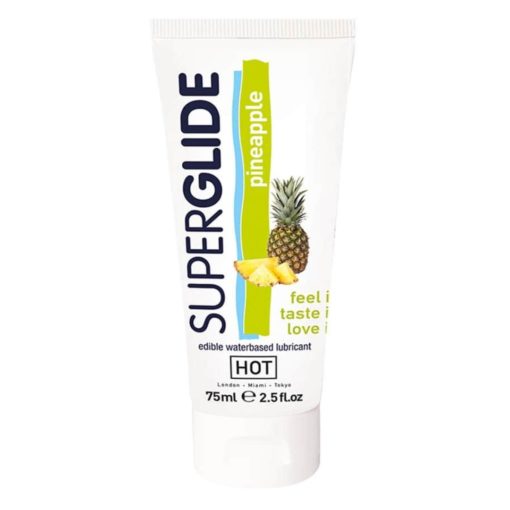 Lubrifiant Comestibil HOT Superglide Edible Waterbased Pineapple 75 ml