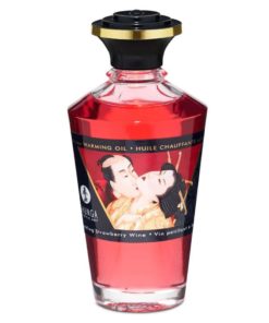 Ulei de Masaj cu Aroma de Capsuni si Efect de Incalzire Aphrodisiac Shunga 100 ml
