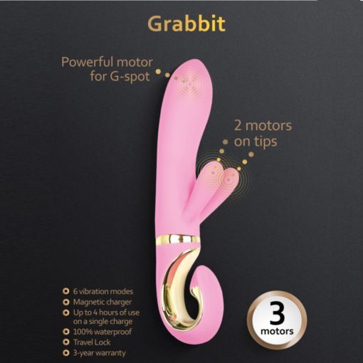 Vibrator Grabbit Candy Pink G-Vibe 22 cm