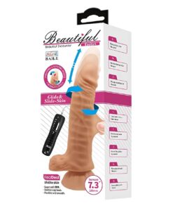 Beautiful Easton Dildo Vibrator Realistic cu Rotatii 18 cm