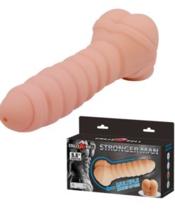 Extensie Masturbator Penis 2 in 1 Crazy Bull Stronger Man Stroker cu Vibratii
