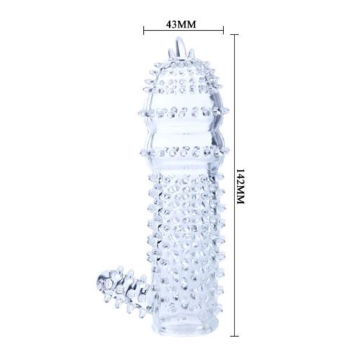 Penis Sleeve Clear 1 Manson Penis cu Striatii 15 cm