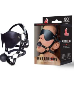 Mysterious Eye Mask Harness with Ball Gag Calus