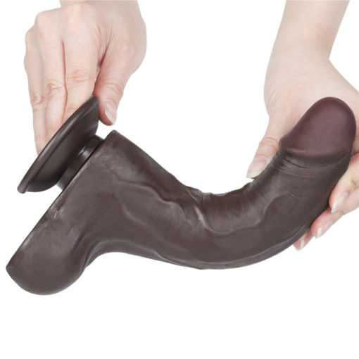 Dildo Sliding Skin Dong Lovetoy Black 22 cm Dual Layer