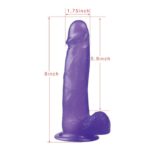 Dildo Realistisc Jelly Studs Purple Large