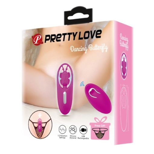 Pretty Love Dancing Butterfly Panty Vibe w-Free Panty