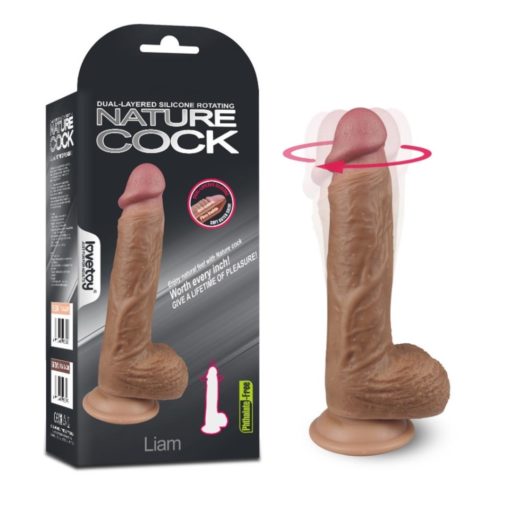 Dual Layered Silicone Rotating Nature Cock Liam