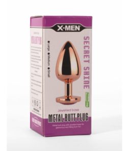 X-MEN Secret Shine Metal Butt Plug Rose Gold Heart S