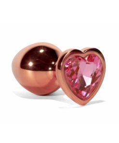 X-MEN Secret Shine Metal Butt Plug Rose Gold Heart S