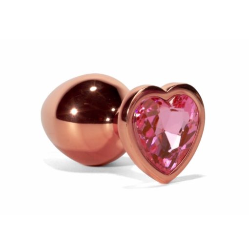 X-MEN Secret Shine Metal Butt Plug Rose Gold Heart S