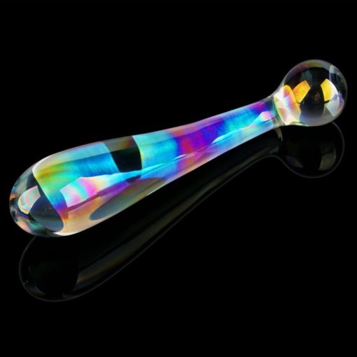 Dildo Sticla LoveToy Twilight Gleam Glass Dildo Alluring Arc 17 cm - imagine 3